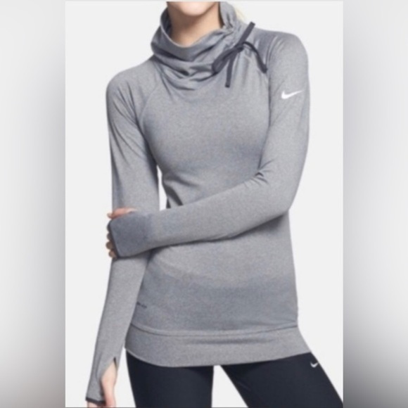 Nike Tops - Nike PRO Dri-Fit Drawstring Cowl Neck Long Sleeve- Women’s Small